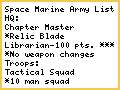 3000 pt. SM army list