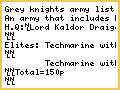 Grey Knights 3000p army list
