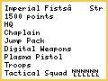 1500 Point Imperial Fists Army