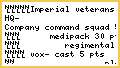 Final imperial guard vets list 1000 pts