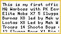 Ork list thus far..
