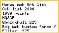 Ork 2000 point list