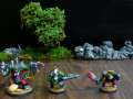 Orks and Chaplain with Jump Pack