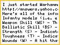 Warhammer 40k Stat Definitions?
