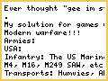 Update on New wargame