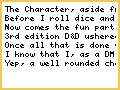 Building a better character