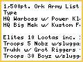 1,500pt. Ork Army List