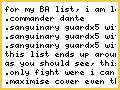 some thoughts on a BA army......