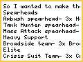 2500 Piont List for Spearhead