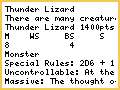 Thunder Lizard Rules