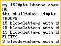 my 1500pts khorne chaos daemons army