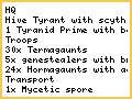 2000pt tyranid army