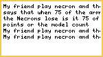 Necron question