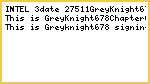 GreyKnight678 Intel