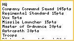 Imperial Guard 1500pt List
