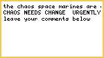 are chaos space marines under powered ?