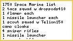 1750 Space Marine List REVISED