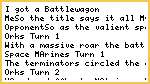 Battling a Battlewagon