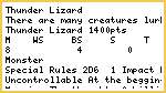 Thunder Lizard Rules
