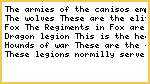 The fangs of canis-Army Regiments and structure