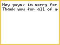 My Apologies
