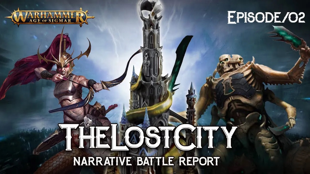 Army Lists for Ossiarch Bone Reapers vs Daughters of Khaine Age of Sigmar Battle Report - The Lost City Ep2