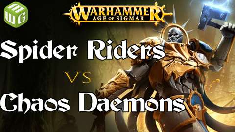Spider Riders vs Chaos Daemons Age of Sigmar Battle Report - War of the Realms Ep 216