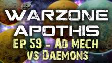 Ad Mech vs  Daemons Chaos Warhammer 40k Battle Report - Warzone Apothis Ep 59