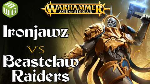 Ironjawz vs Beastclaw Raiders Age of Sigmar Battle Report - War of the Realms Ep 204