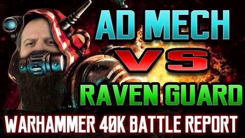 Ad Mech vs Raven Guard Warhammer 40K 8th Edition Battle Report Ep 100