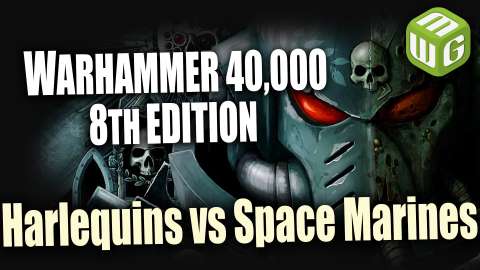 Harlequins vs Space Marines Warhammer 40k 8th Edition Battle Report Ep 122