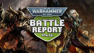 Orks vs Sisters of Battle Warhammer 40k 9th Edition Battle Report Ep 91
