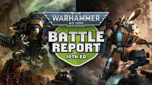 Imperial Knights vs Tau Warhammer 40k 10th Edition Battle Report Ep 104